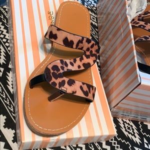 Leopard Sandals